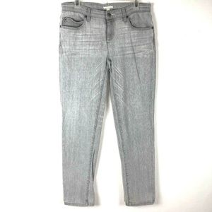 Eileen Fisher 4 straight leg 5 pocket jeans
gray straight leg Organic cotton